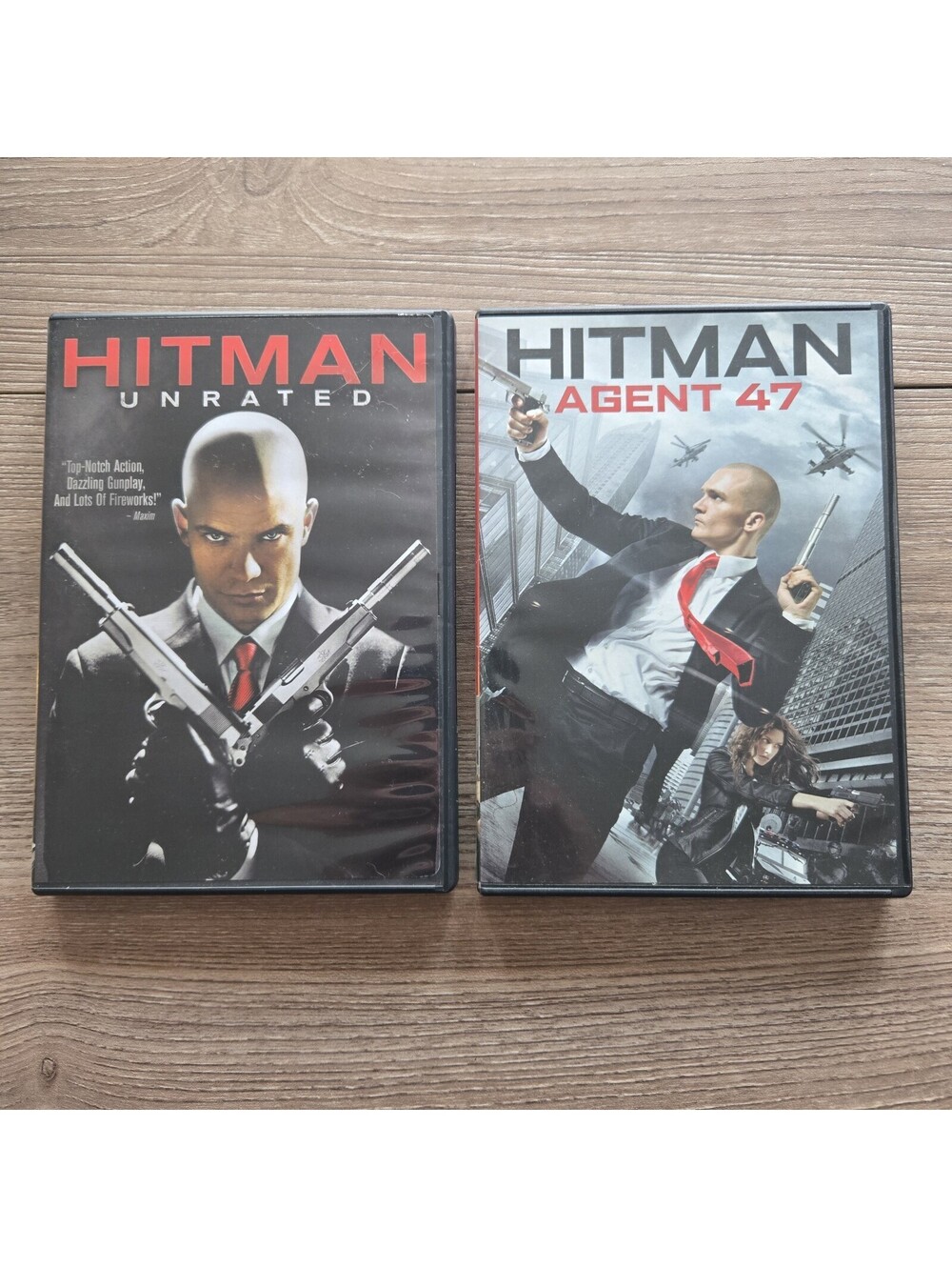 Hitman + Hitman Agent 47 (2-DVD LOT Fox) Timothy Olyphant Rupert Friend Action